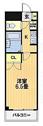 フェニックス西川 1Kの間取図画像