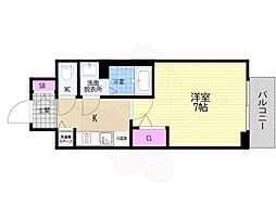 ベラジオレガシー葛野大路八条 1Kの間取図画像