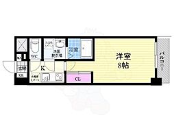 インベスト京都修学院 1Kの間取図画像