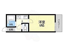 D'Sリンクス 1Kの間取図画像