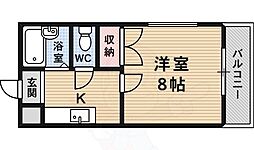 シャトールミエール 1Kの間取図画像