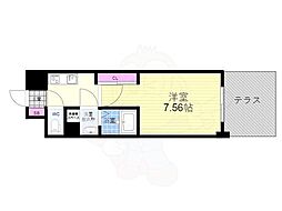 THEGARNETSUITERESIDENCE西七条 1Kの間取図画像