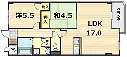 インペリアル明日香 3LDKの間取図画像