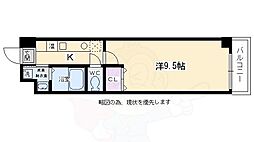 グランステージ京都四条 1Kの間取図画像