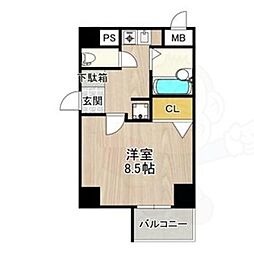 サムティ上堀川 1Kの間取図画像