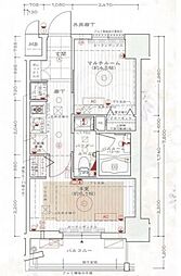 エステムプラザ京都河原町通2レジデンシャル 1SKの間取図画像