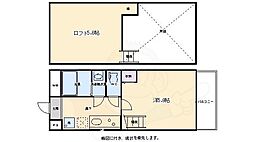 ロフティ智恵光院南 1Kの間取図画像