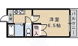 メゾン桃栄 1Kの間取図画像
