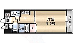 プリモレガーロ西京極 1Kの間取図画像