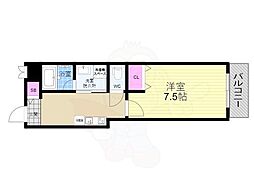 グランレブリー烏丸御池 1Kの間取図画像
