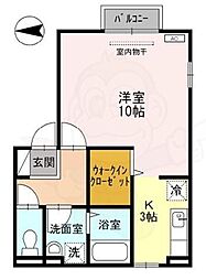 ミュルサンヌ桜 1Kの間取図画像