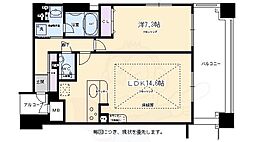 リソシエラグジェ御所南 1LDKの間取図画像
