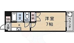 Builm-One 1Kの間取図画像