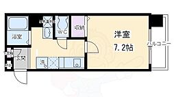 ティムゥル九条 1Kの間取図画像