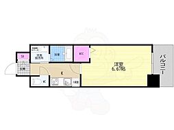 THEORY GOJO TENJINGAWA 1Kの間取図画像