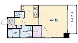 ハーモニアス西大路 1Kの間取図画像