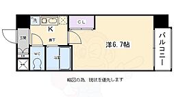プレサンス京都駅前2 1Kの間取図画像