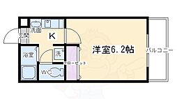サウスポイントハウゼン 1Kの間取図画像