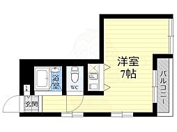 クリーンリビング・四条大宮 1Kの間取図画像