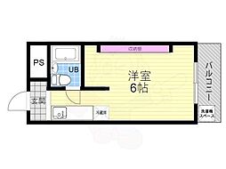 ヒカリハイツ ワンルームの間取図画像