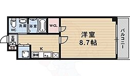 グランドジャルダン 1Kの間取図画像