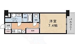 レジデンス京都ゲートシティ 1Kの間取図画像
