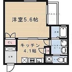 ウインドベル蘆刈山 1Kの間取図画像