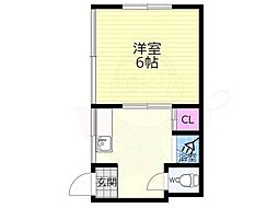 高瀬川マンション 1DKの間取図画像