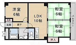 ステーションパレス京都 3LDKの間取図画像