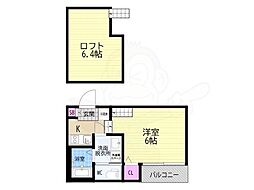 淀ヒルズ 1DKの間取図画像