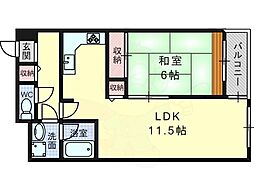 レトロマンション4 1LDKの間取図画像