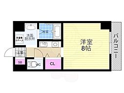 河原町ビル 1Kの間取図画像