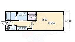 グランドール 1Kの間取図画像