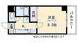 ハウスセゾン四条通 1Kの間取図画像