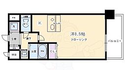 プレサンス京都烏丸NEXT 1Kの間取図画像