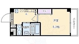 マジョール東山 1Kの間取図画像
