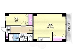 ラベンダー90 1LDKの間取図画像