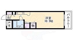 デトム・ワン烏丸五条 1Kの間取図画像