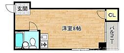 早苗清洲プラザ ワンルームの間取図画像