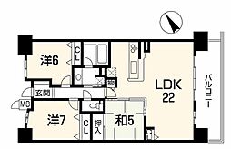 パデシオン南草津駅前 3LDKの間取図画像