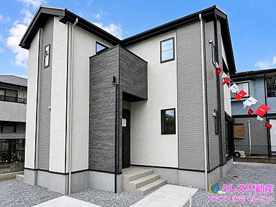 外観:すっきりとした外観の住まい。車利用の多いご家庭にも使いやすい区画です。 外観:すっきりとした外観の住まい。車利用の多いご家庭にも使いやすい区画です。