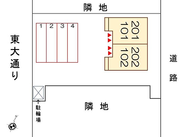 アベニール 202号室｜茨城県つくば市花畑(賃貸アパート2LDK・2階・57.21㎡)の写真 その8