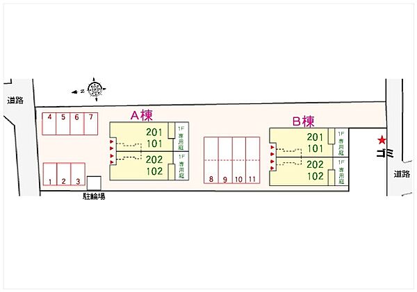 コリーヌ・ヌウボー B 201号室｜茨城県下妻市下妻乙(賃貸アパート2LDK・2階・62.99㎡)の写真 その3