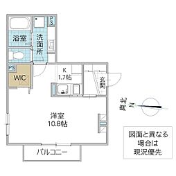 Maison de Calme 1階1Kの間取り