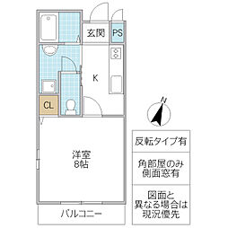 SHK 1Kの間取図画像