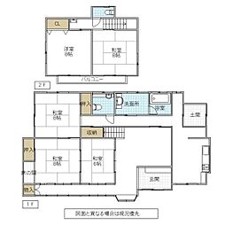 つくば市臼井　中古戸建 4LDKの間取り