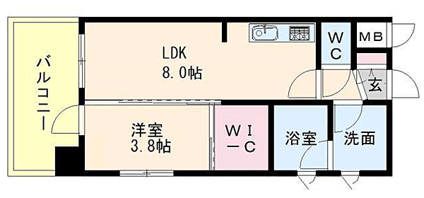 リヴァイン博多駅南 801｜福岡県福岡市博多区博多駅南５丁目(賃貸マンション1LDK・8階・31.16㎡)の写真 その2