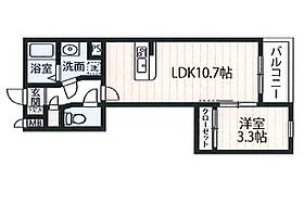 TiaraR1堅粕 402 ｜ 福岡県福岡市博多区堅粕４丁目4-7（賃貸マンション1LDK・4階・33.95㎡） その2