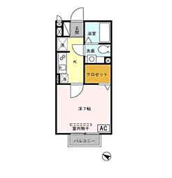 メゾン　エスポアール 1階1Kの間取り