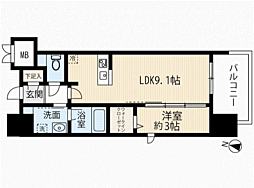 YBFMANSION1HARUYOSHI 1LDKの間取図画像